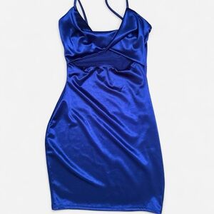 Windsor Blue Satin Dress